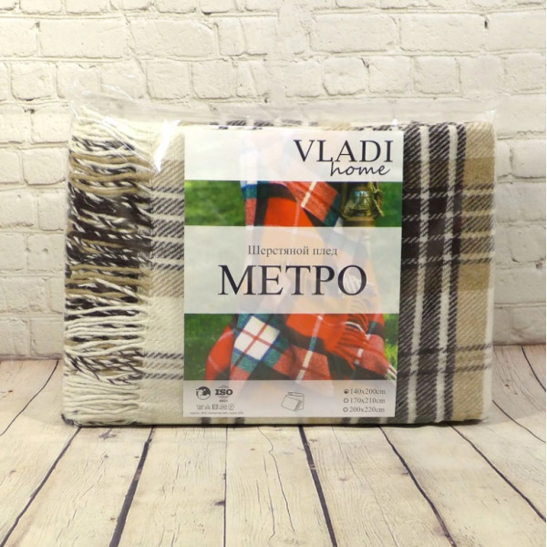 Плед Vladi Метро 140х200 CANNY Metro (Metro14-ББК4)