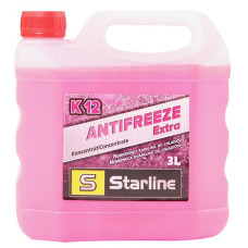 Антифриз Starline Extra K12 G-12+  красный концентрат -74°C 3л