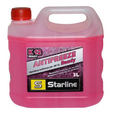 Антифриз Starline Ready to Use G-12+ готовий червоний -30°C 3л