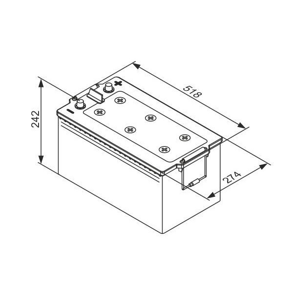 Акумулятор Bosch TE EFB 240Ah EN1200A L+ (0 092 TE0 888)
