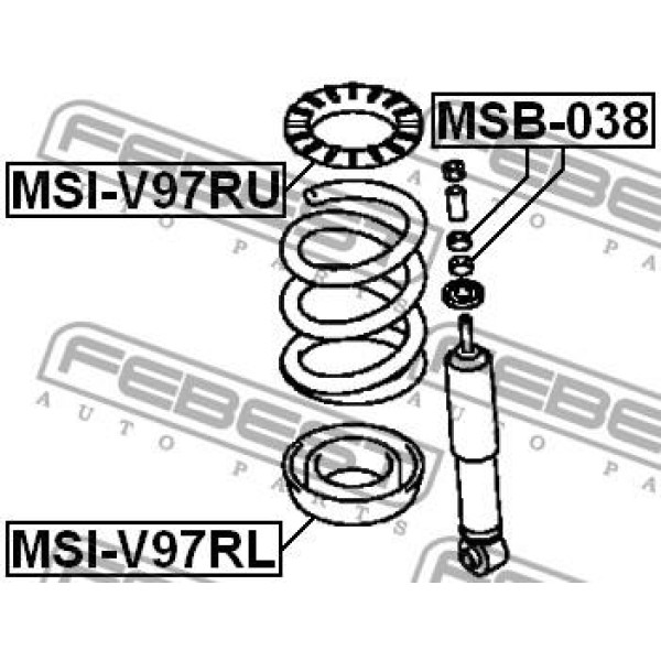 Втулка амортизатора FEBEST (MSB-738)