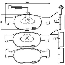 Гальмівні колодки дискові Brembo P23 057