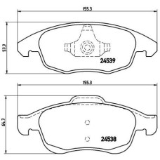 Гальмівні колодки дискові Brembo P61 083