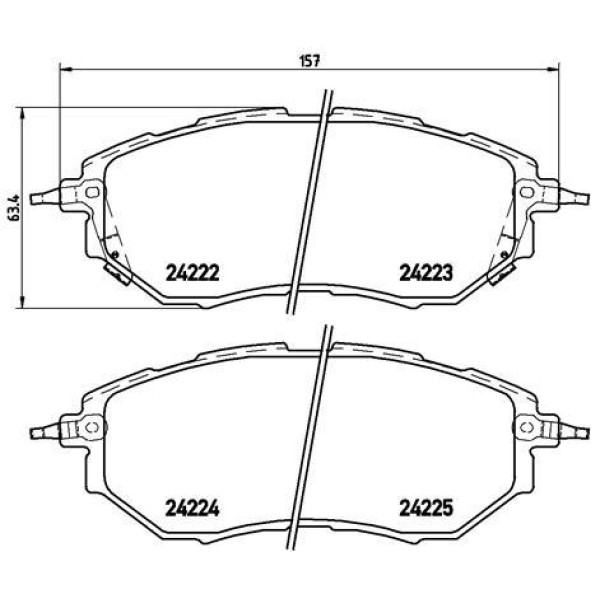 Гальмівні колодки дискові Brembo P78 017 (P78 017)