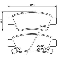 Гальмівні колодки дискові Brembo P28 046