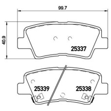Гальмівні колодки дискові Brembo P30 067
