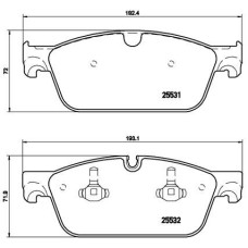 Гальмівні колодки дискові Brembo P50 102X