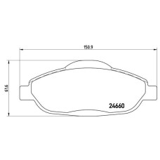 Гальмівні колодки дискові Brembo P61 101