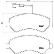 Гальмівні колодки дискові Brembo P61 118