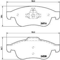 Гальмівні колодки дискові Brembo P68 050