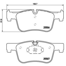 Гальмівні колодки дискові Brembo P06 070