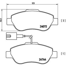 Гальмівні колодки дискові Brembo P23 107
