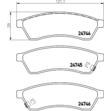 Гальмівні колодки дискові Brembo P10 060