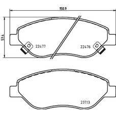 Гальмівні колодки дискові Brembo P23 178