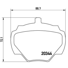 Гальмівні колодки дискові Brembo P44 001