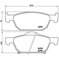 Гальмівні колодки дискові Brembo P28 044