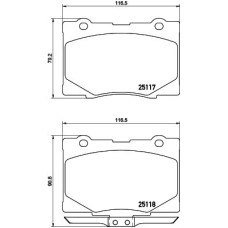 Гальмівні колодки дискові Brembo P28 079