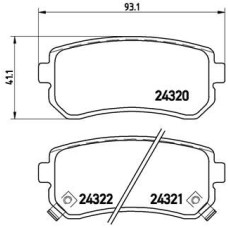 Гальмівні колодки дискові Brembo P30 025