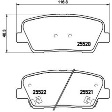 Гальмівні колодки дискові Brembo P30 063