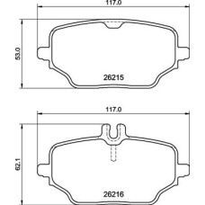 Гальмівні колодки дискові Brembo P50 162