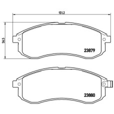 Гальмівні колодки дискові Brembo P54 033