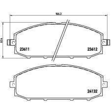 Гальмівні колодки дискові Brembo P56 041