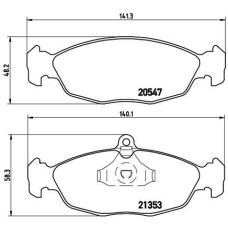 Гальмівні колодки дискові Brembo P59 011