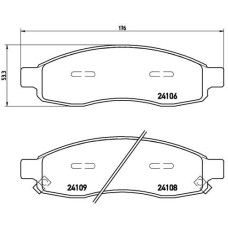 Гальмівні колодки дискові Brembo P58 001