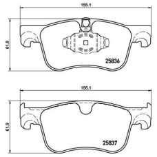 Гальмівні колодки дискові Brembo P61 116