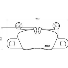 Гальмівні колодки дискові Brembo P65 031