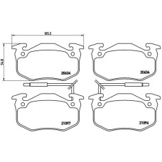Гальмівні колодки дискові Brembo P68 015