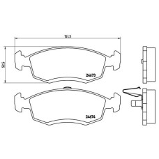 Гальмівні колодки дискові Brembo P68 039