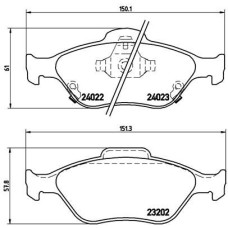 Гальмівні колодки дискові Brembo P83 085