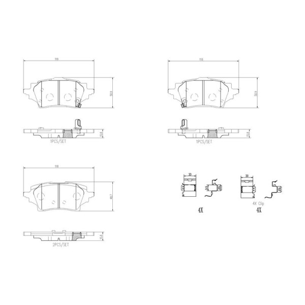 Гальмівні колодки дискові Brembo P83 178 (P83 178)