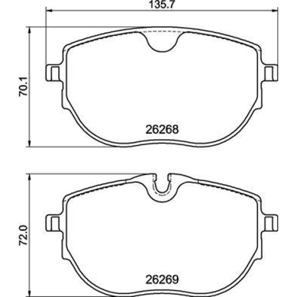 Комплект гальмівних колодок Brembo P85 187 (P85 187)