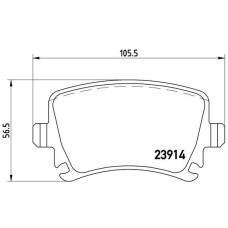 Гальмівні колодки дискові Brembo P85 095