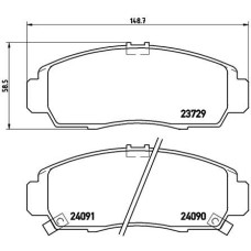 Гальмівні колодки дискові Brembo P28 034X