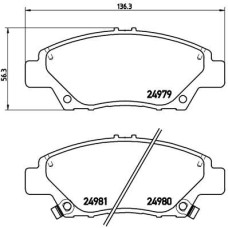 Гальмівні колодки дискові Brembo P28 050