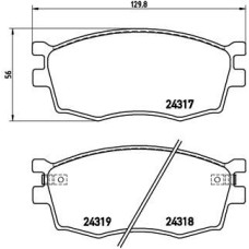 Гальмівні колодки дискові Brembo P30 026