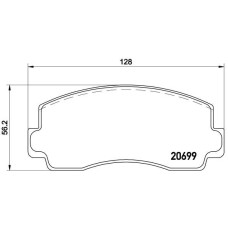 Гальмівні колодки дискові Brembo P54 002