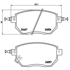 Гальмівні колодки дискові Brembo P56 051