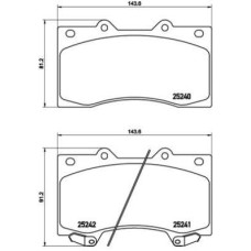 Гальмівні колодки дискові Brembo P56 081