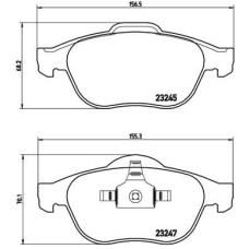 Гальмівні колодки дискові Brembo P68 040