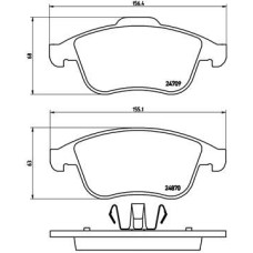 Гальмівні колодки дискові Brembo P68 045