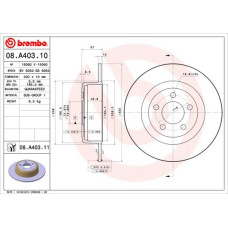 Гальмівний диск Brembo 08.A403.11