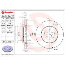 Гальмівний диск Brembo 09.A109.11