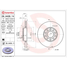 Гальмівний диск Brembo 09.A428.11