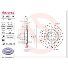 Гальмівний диск Brembo 09.A652.1X