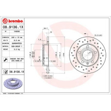 Гальмівний диск Brembo 08.9136.1X