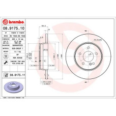 Гальмівний диск Brembo 08.9175.11